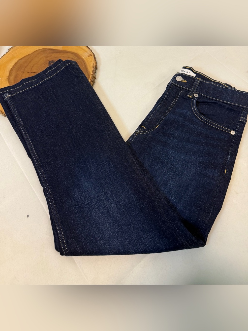 SPANX Women's Straight Leg Jeans in Dark Blue Denim - Picture 11 of 11